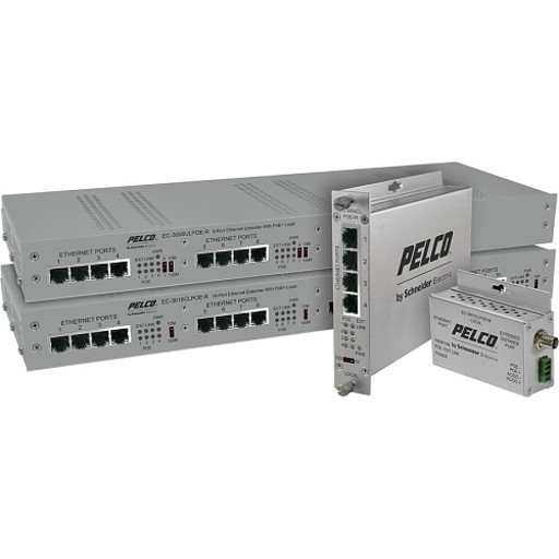 EthernetConnect Local Eight Port Extender Cat5 with Pass Through PoE to 15 Watts 1 RU Rack Mount