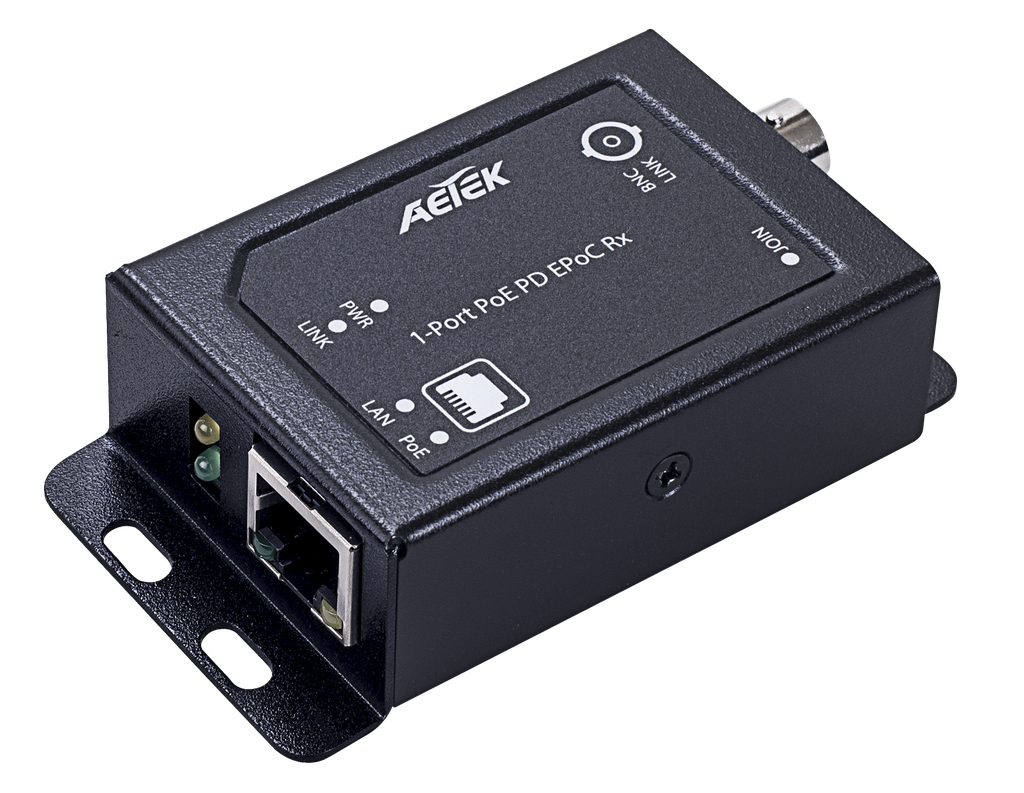 [XE11-110-RX-V2
] 1-Port bt PoE PD EPoC RX Adapter
Power Input :
IEEE 802.3bt PoE++ standard 90W PD
IEEE 802.3at PoE+ end-span/mid-span 30W PD
IEEE 802.3af PoE end-span/mid-span 15.4W PD
DC power jack: 48-56 VDC / 90W