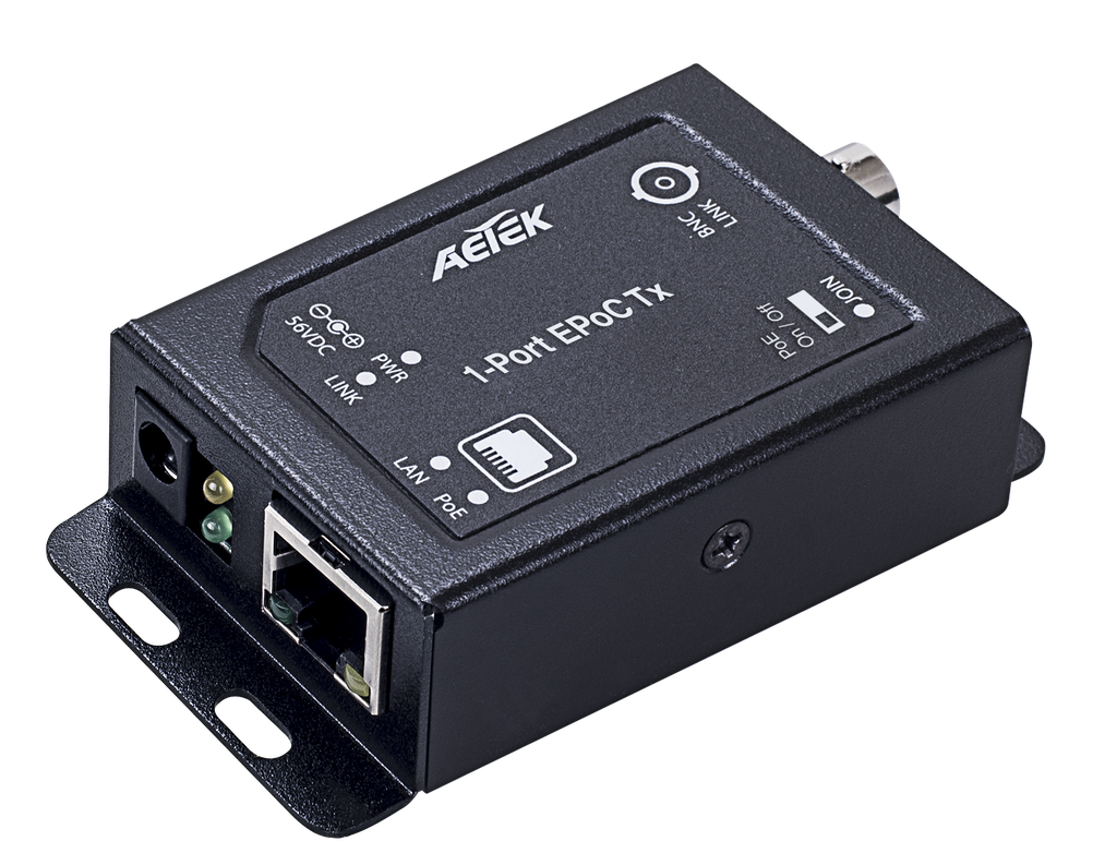[XE10-110-TX-V2] 1-Port EPoC TX Adapter,bt/at/af PoE output
PoE Output :
IEEE 802.3bt PoE++ PSE
IEEE 802.3at PoE+ PSE
IEEE 802.3af PoE PSE