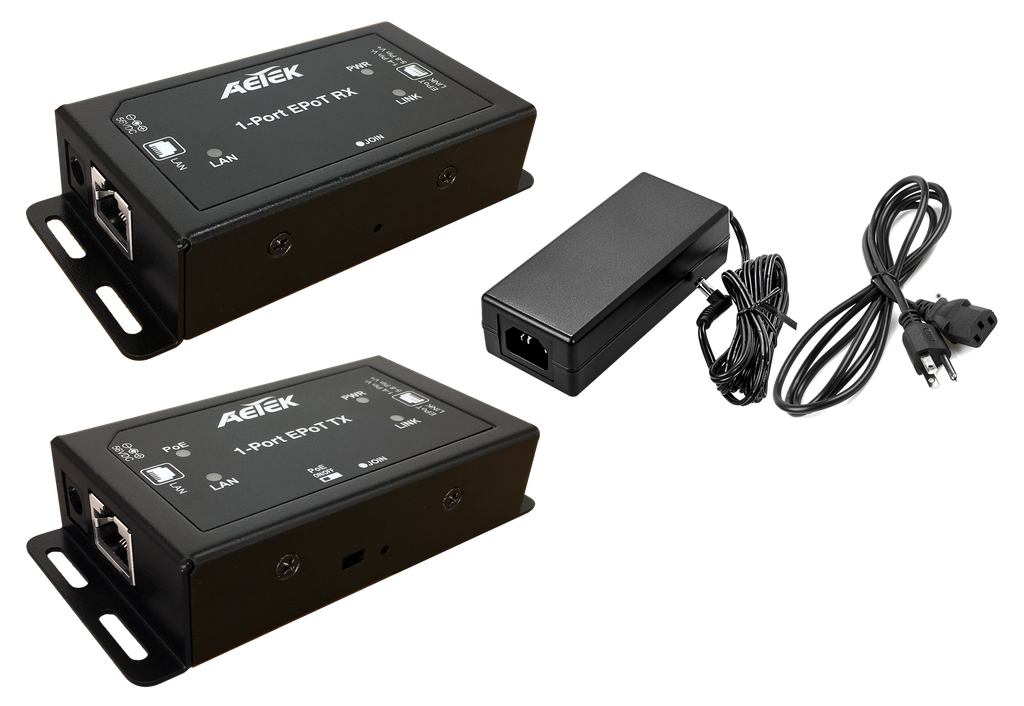 [TE10-110-kit-A] TE10-110-RX EPoT adapter x1
TE10-110-TX EPoT adapter x1
Bundled 65W@56VDC power adapter x1