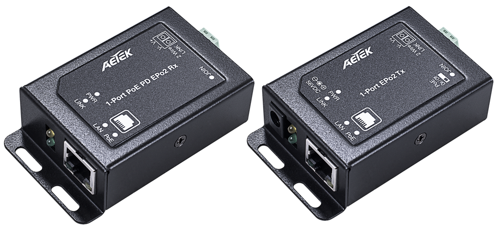 1-Port bt PoE PD EPo2 RX Adapter
Power Input :
IEEE 802.3bt PoE++ standard 90W PD
IEEE 802.3at PoE+ end-span/mid-span 30W PD
IEEE 802.3af PoE end-span/mid-span 15.4W PD
DC power jack: 48-56 VDC / 90W