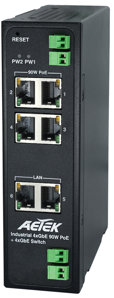 [D60-044-30-V2] Industrial 4x30W PoE, 2xSFP, 2xRJ45 L2 PRO Managed Switch
Built-in Network Topology System (NTS) software 
Total power budget: 120W
6KV PoE surge protection
Operating temperature: -40°C ~ 75°C