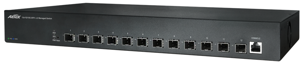 [C60-00B-01] 12xSFP+ L2 PRO Gigabit Master Switch
Built-in Network Topology System (NTS) software
