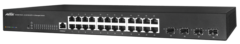 24xRJ45, 4xSFP+ L2 PRO Gigabit Master Switch
Built-in Network Topology System (NTS) software