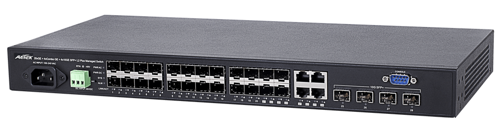 [C70-00F-01] 20xSFP, 4xSFP+, 4xRJ45/SFP combo, L2 Plus Gigabit Master Switch
Built-in Device Management System (DMS) software