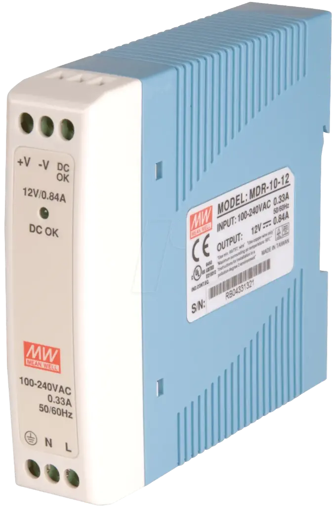 [MDR-10-12] Din Rail Power Supplies 10W 12V 0.84a
Support M30-011-01 & M30-022-01 & M31-011-01