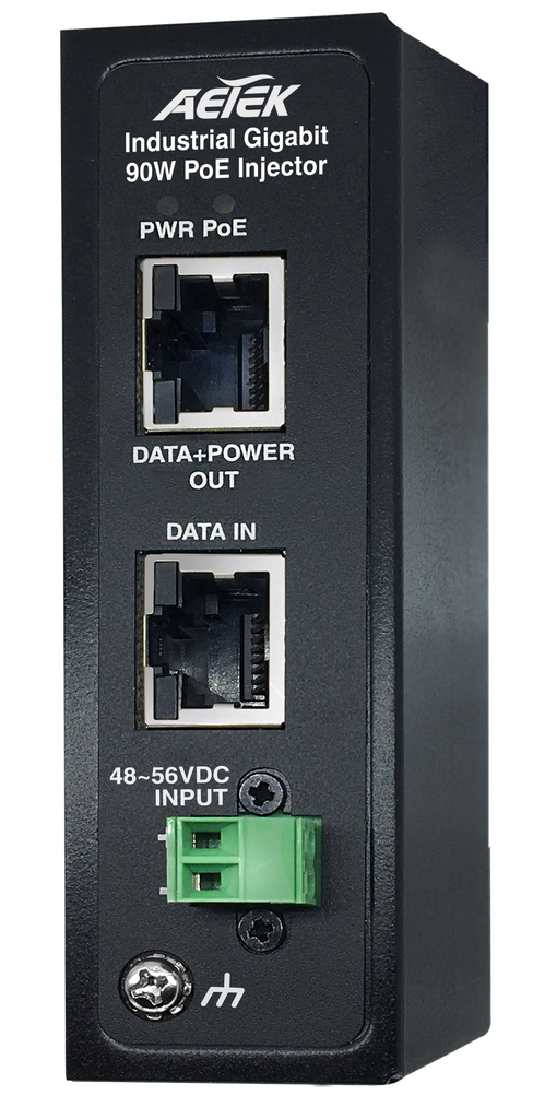[I69-200] Industrial 
1-Port Gigabit 95W PoH PoE Injector
6KV Surge protection